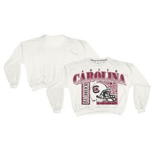 South Carolina Gamecocks Pressbox Womens Oversized Janice Retro Sweatshirt White